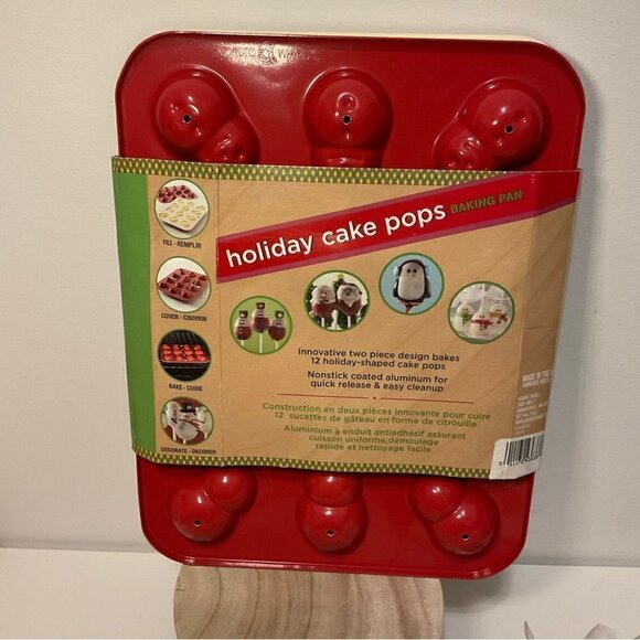 Cake Pops Holiday Snowman Shaped Baking Pan 12 Cavity NWT - Picture 2 of 5